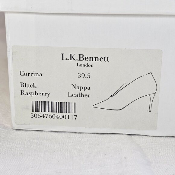 Corrina Genuine Napa Leather 3” High Vamp Pump EU39.5 US9.5 Black Raspberry - Picture 12 of 14